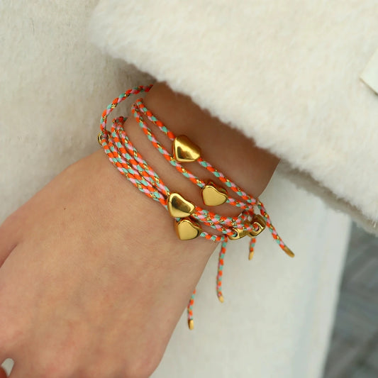 Aquarly Heart Rope Bracelet