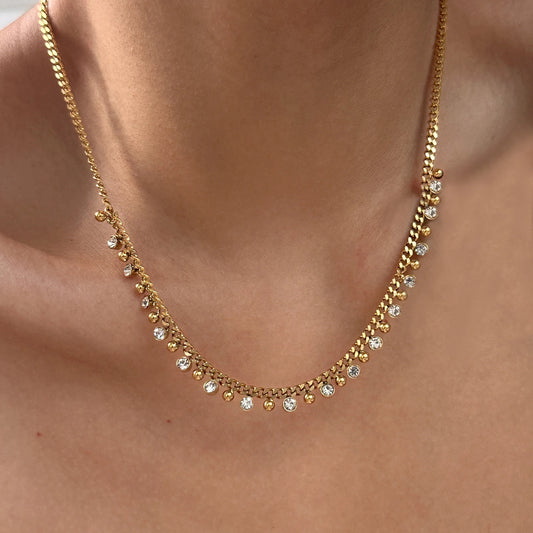 Aquarly Shimmer Lock Necklace