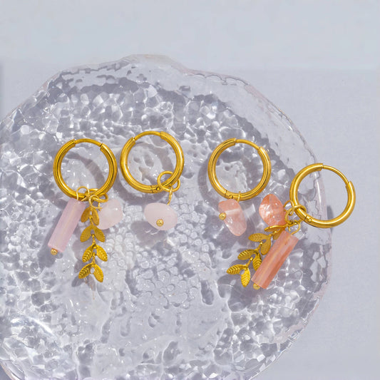 Aquarly Rosé Charm Hoops