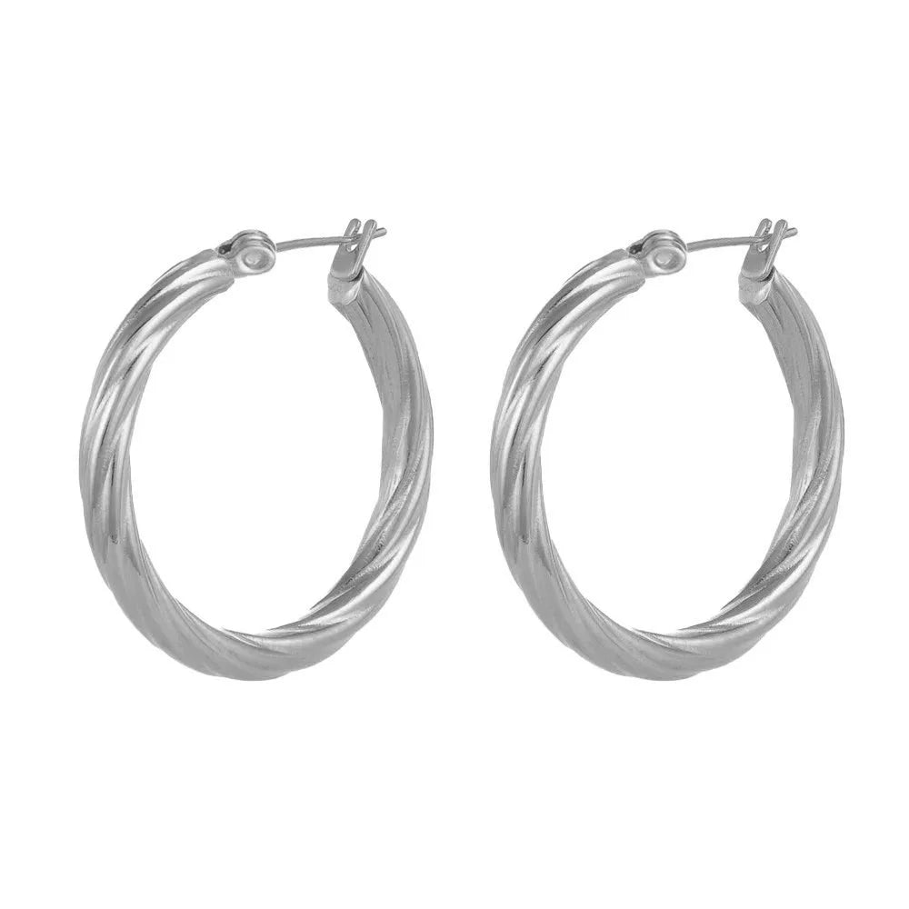Aquarly Twist Hoops