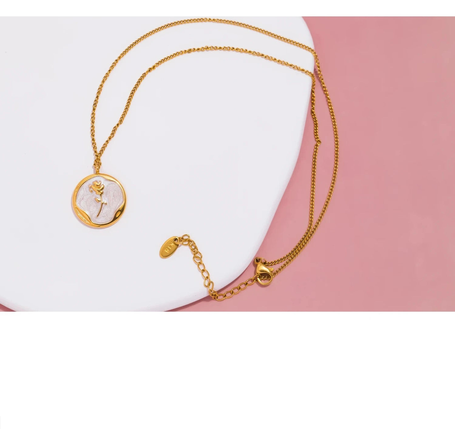 Aquarly Rose Medallion Necklace