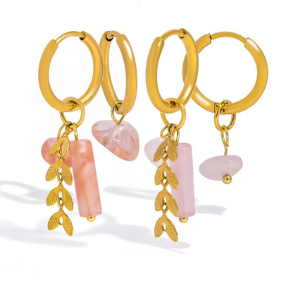 Aquarly Rosé Charm Hoops