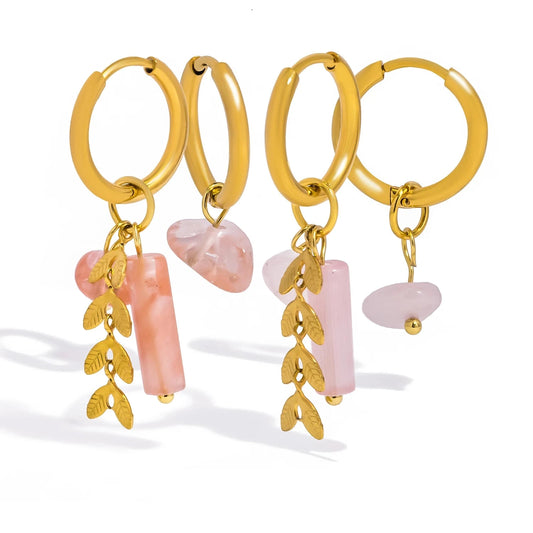 Aquarly Rosé Charm Hoops