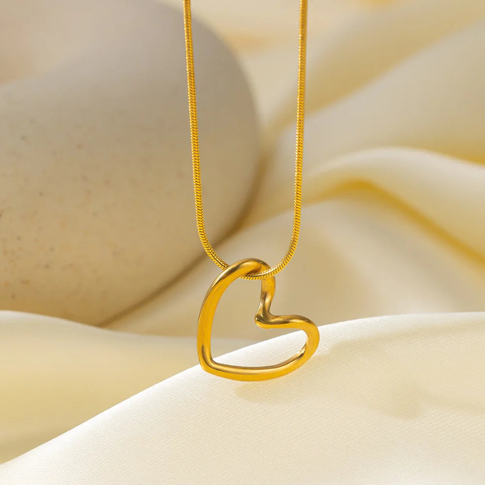 Aquarly Golden Heart Necklace
