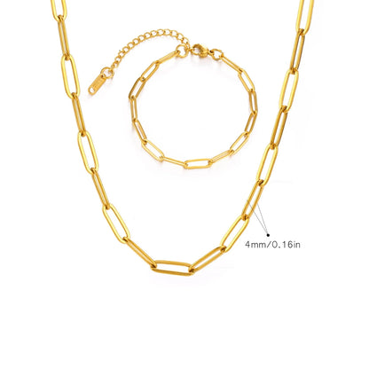 Aquarly Paperclip Chain Set