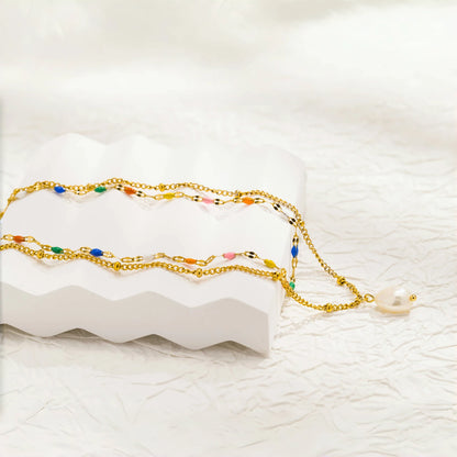 Aquarly Pearl Layers Necklace