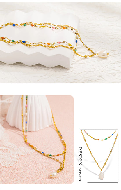 Aquarly Pearl Layers Necklace