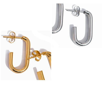 Aquarly Triple Wave Hoops