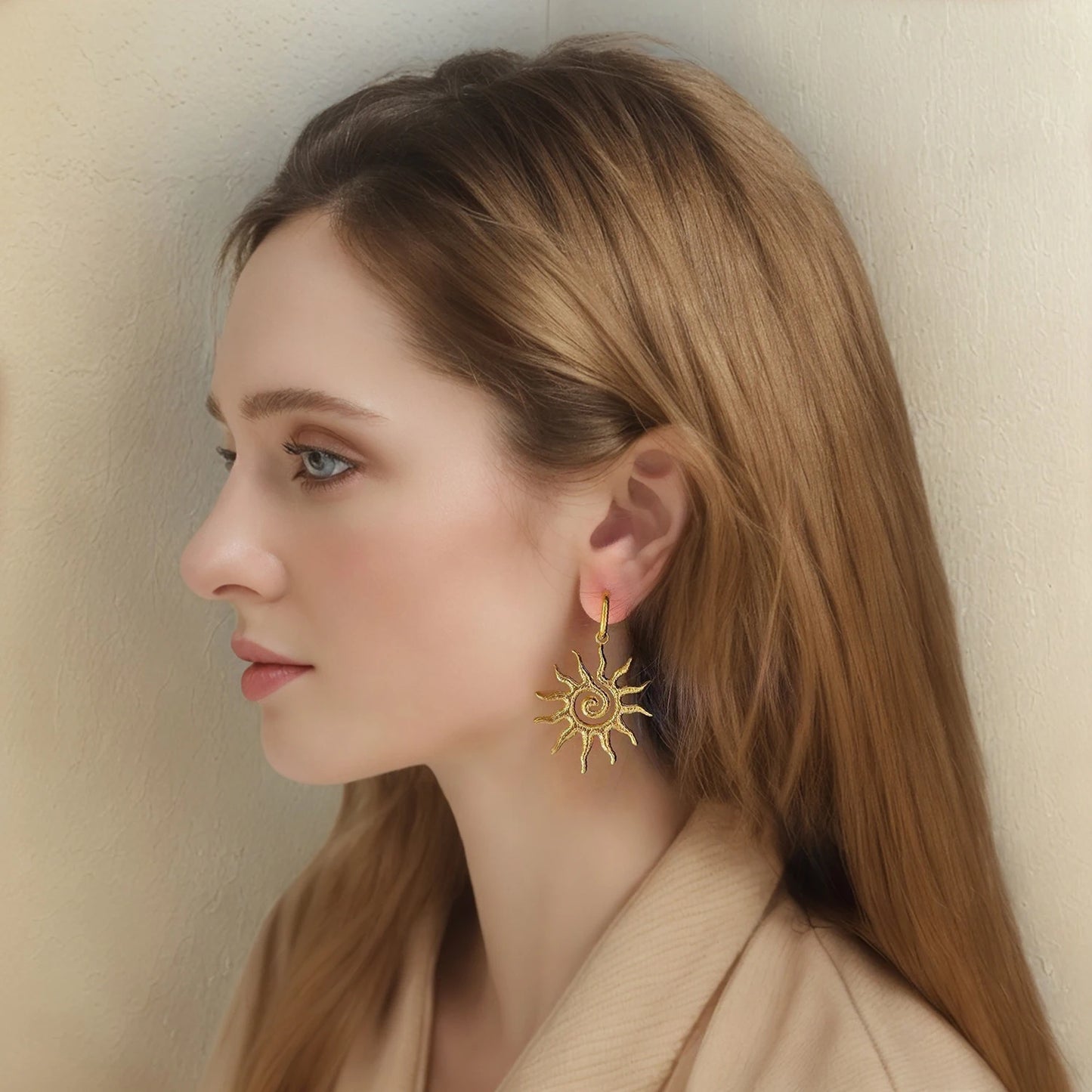 Aquarly Solar Drop Hoops