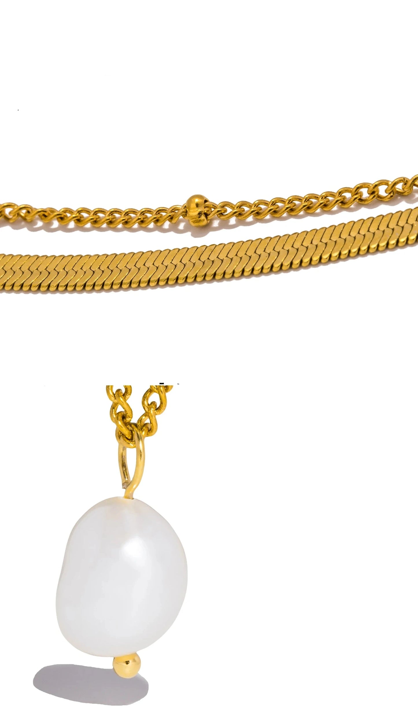 Aquarly Double Pearl Necklace