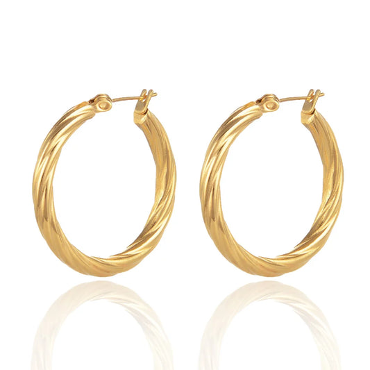 Aquarly Twist Hoops