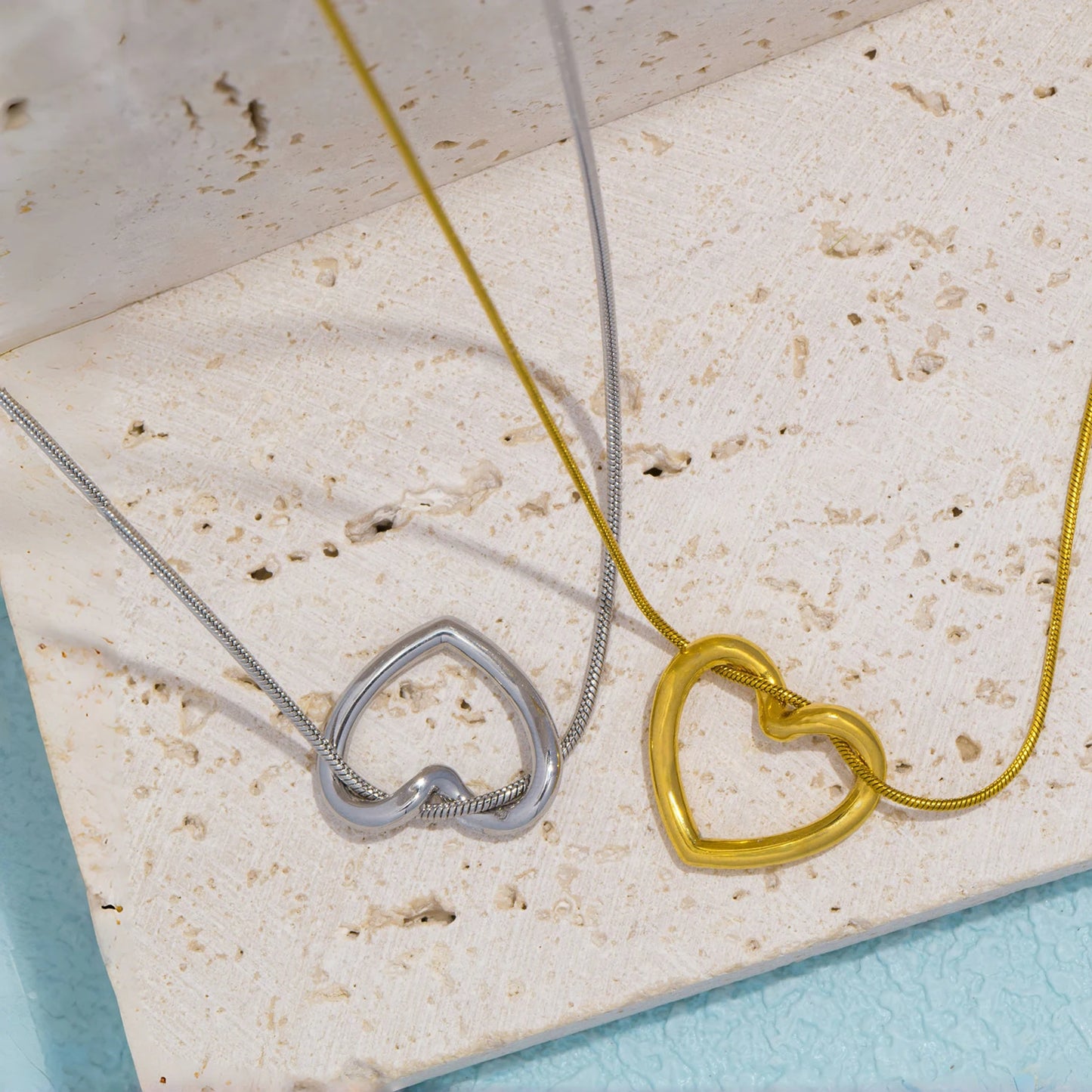 Aquarly Golden Heart Necklace