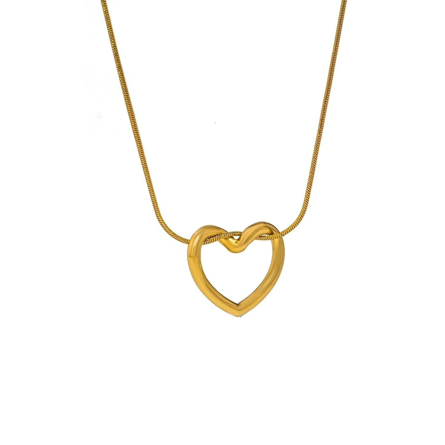 Aquarly Golden Heart Necklace
