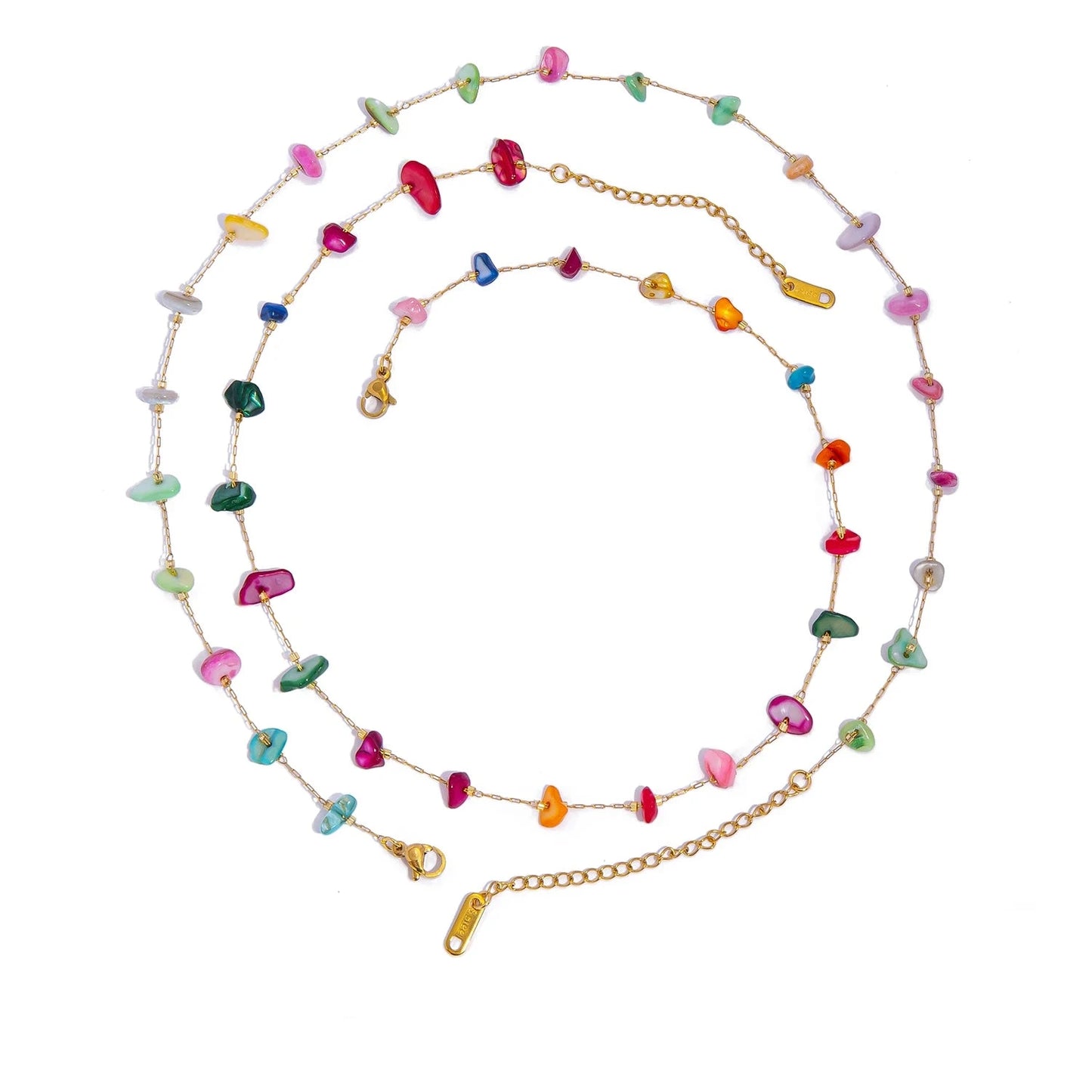 Aquarly Rainbow Shell Necklace