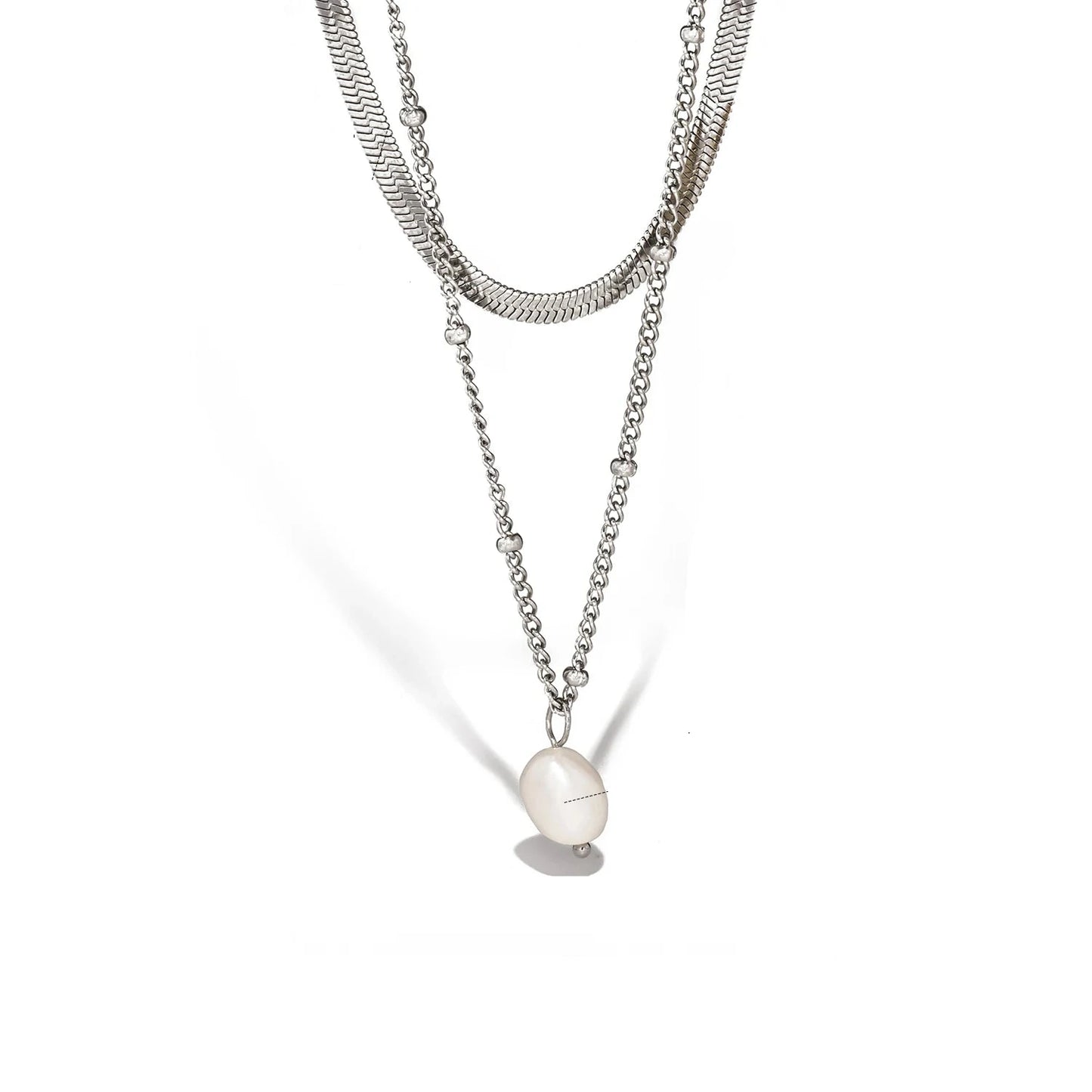 Aquarly Double Pearl Necklace