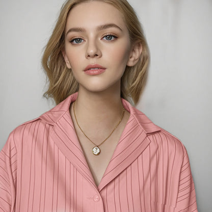 Aquarly Rose Medallion Necklace