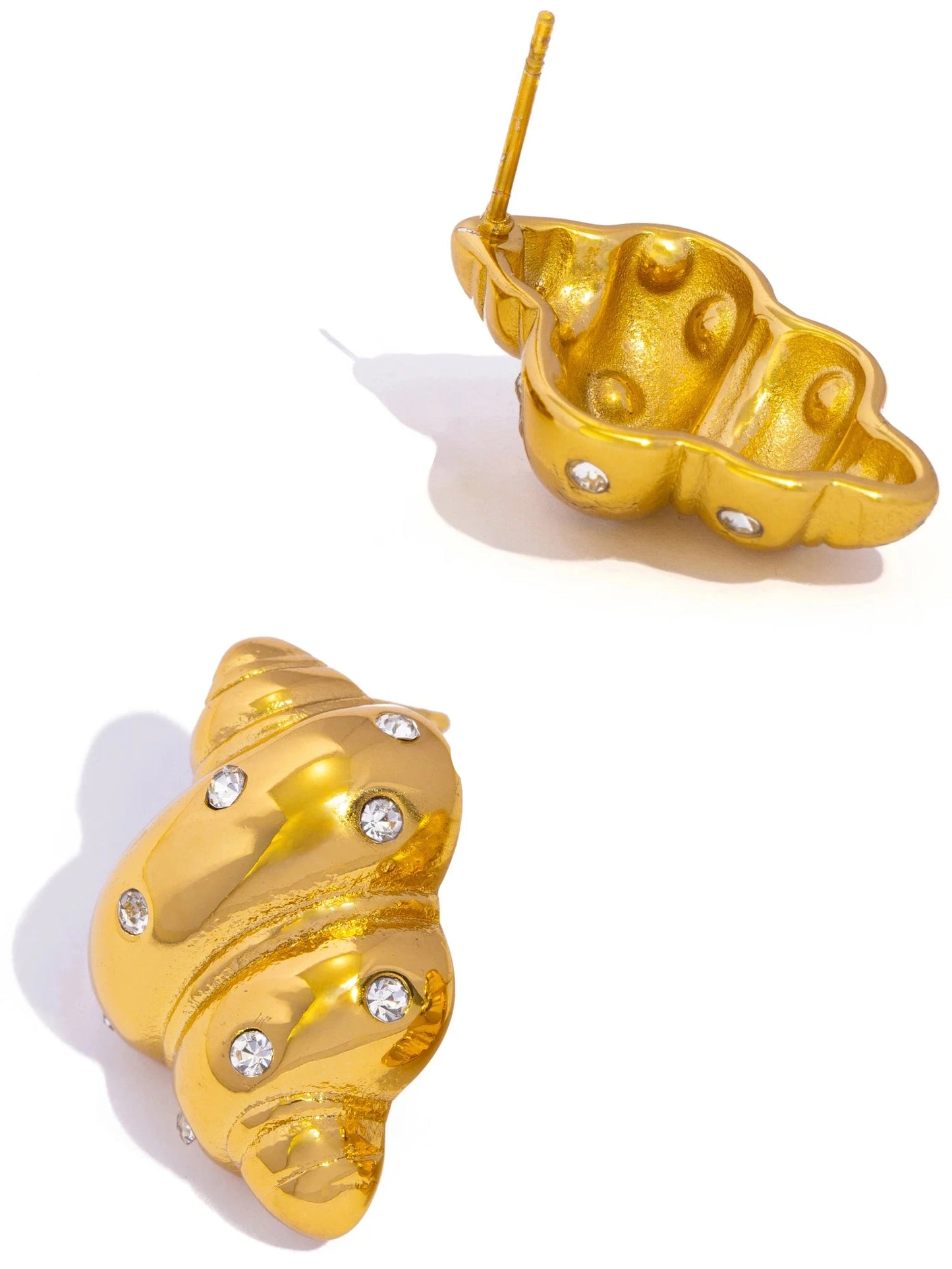 Aquarly Rhinestone Conch Earrings