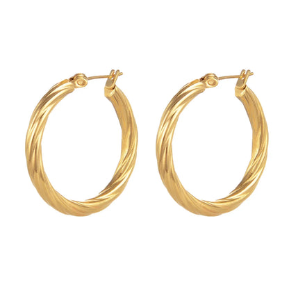 Aquarly Twist Hoops