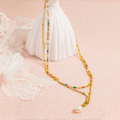 Aquarly Pearl Layers Necklace
