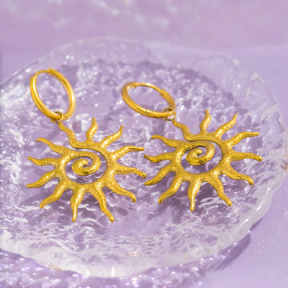 Aquarly Solar Drop Hoops