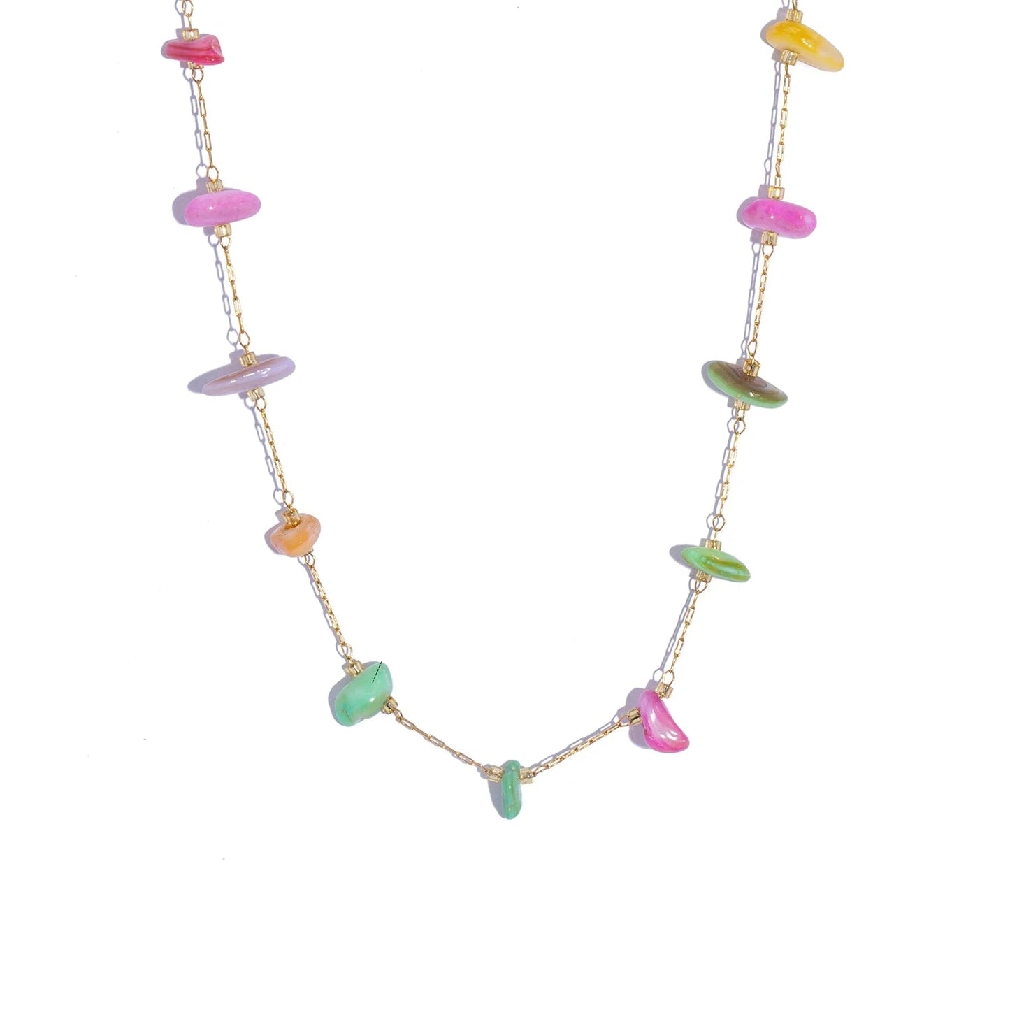 Aquarly Rainbow Shell Necklace