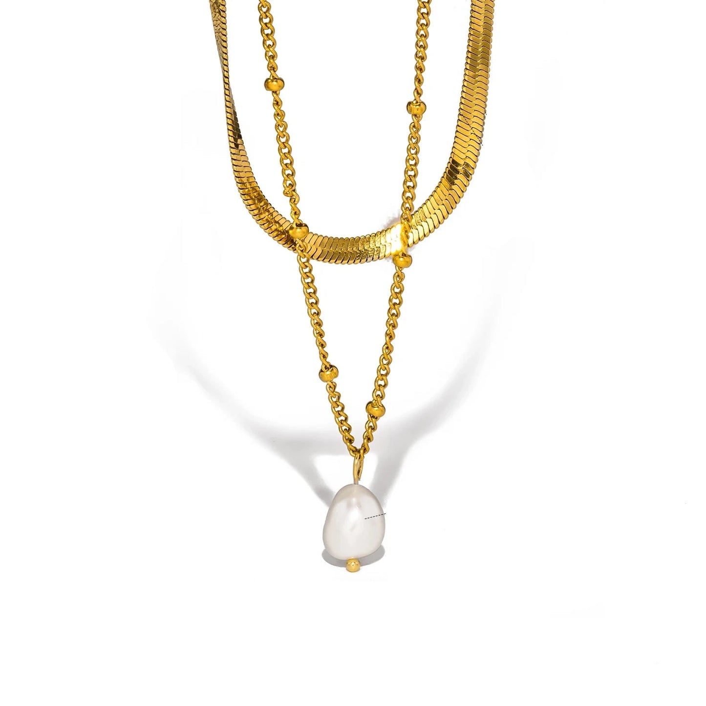 Aquarly Double Pearl Necklace