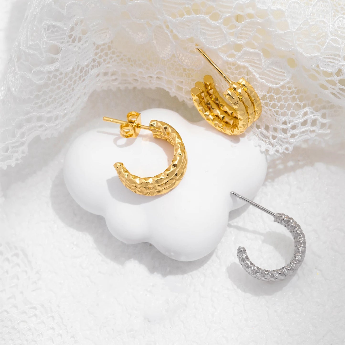 Aquarly Starry C-Hoops