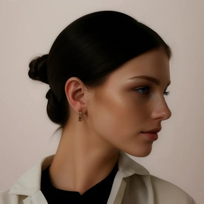 Aquarly Triple Wave Hoops