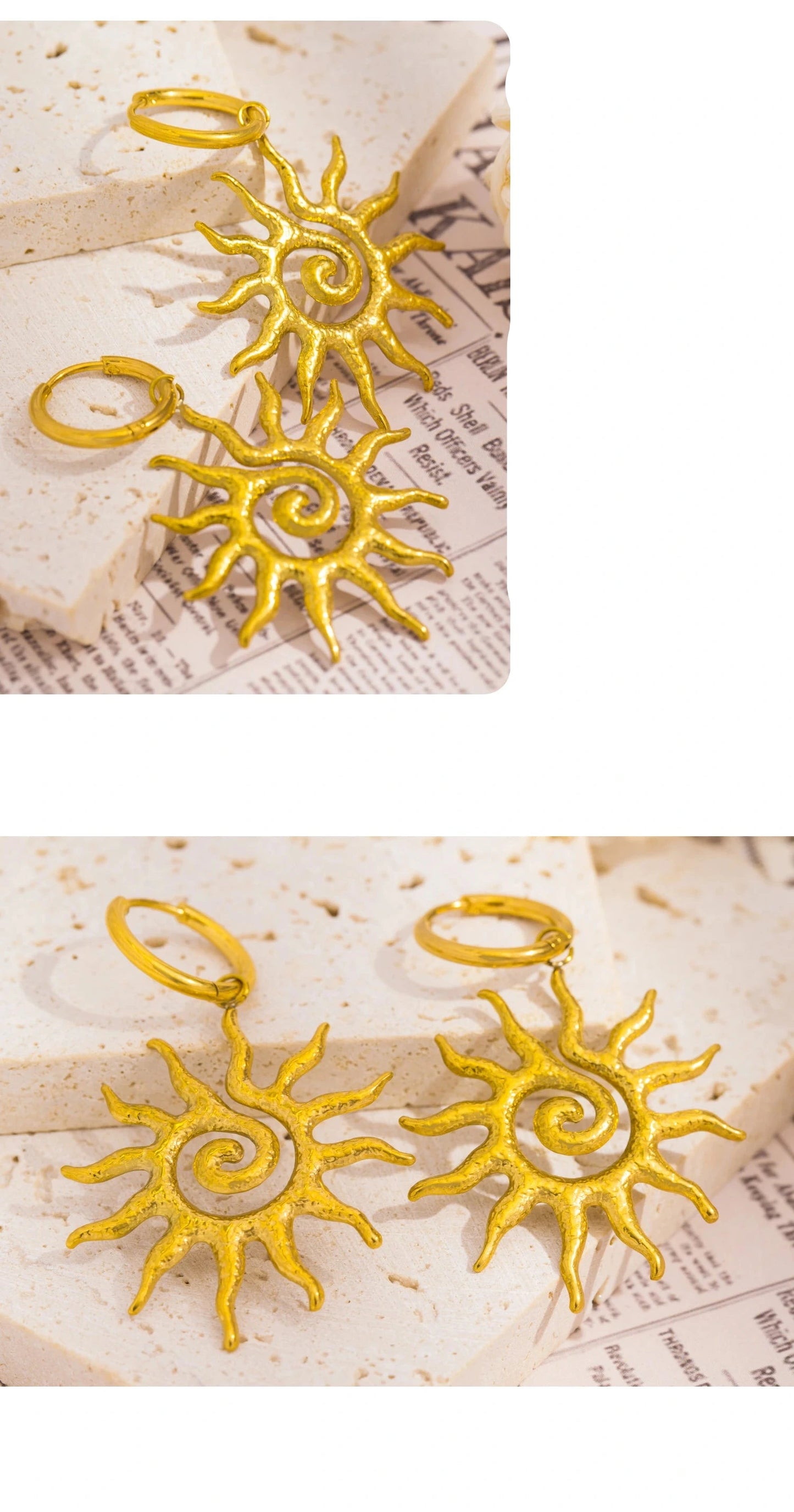 Aquarly Solar Drop Hoops